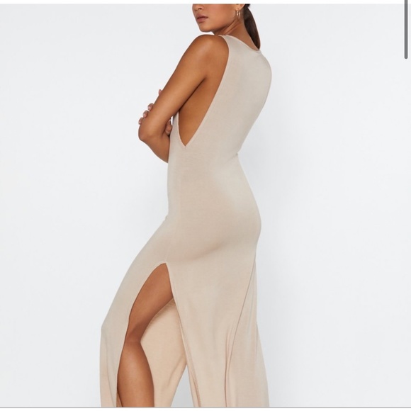 NWT Nasty Gal sexy Black maxi with side slits “my ride or side” midi dress Sz 6 - Picture 13 of 13